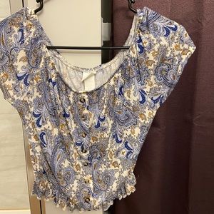 Paisley Cinched Crop